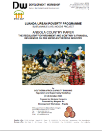 Angola Microfinance Regulatory Environment Paper - DW 2002