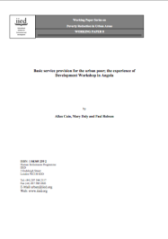 Cain, Daly, Robson - Basic Service Provision - DW-Angola Case Study - IIED 2002