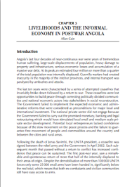 Cain -Livelihoods in postwar Angola - Institute for Security Studies ISS Nov 2003