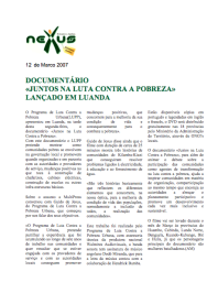 Documentario JUNTOS contra pobreza - NEXUS 12 Marco 2007