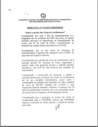 Gestao das areas de acolhimento