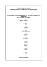Kuanza Sul Vulnerability Assessment Report - June 2004