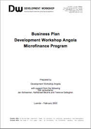 Microfinance Business Plan DW Angola - 2003