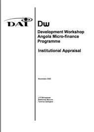 Microfinance Institutional Appriasal - DW Angola 2002