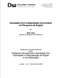 Sociadade Civil e Reabilitacao Comunitaria - Allan Cain - Geneva 2003