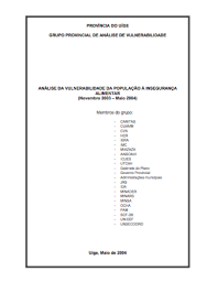 Uige Vulnerability Assessment Report - June 2004