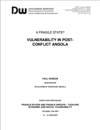 Vulnerability in Post-Conflict Angola - Robson - Helsinki - June 2007